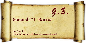 Generál Barna névjegykártya
